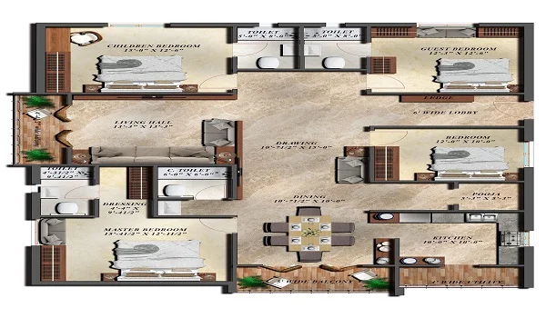 Prestige Somerville 4bhk Floor Plan